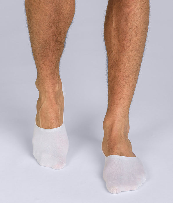 DIM Pacco da 2 protezioni per piedi da uomo in cotone bianco di base
