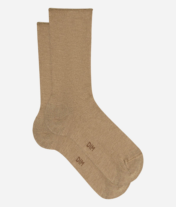 DIM Calzini da donna beige tortora Laine Douce