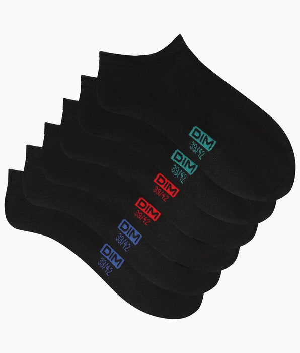 DIM Pacco da 3 paia di calzini da uomo neri Dim Coton
