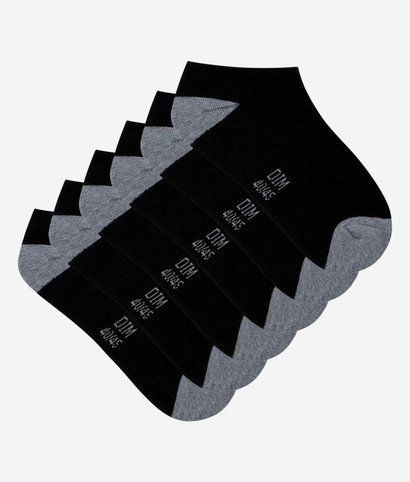 DIM Pacco da calzini sportivi a 3 paia da uomo EcoDIM Micro Black