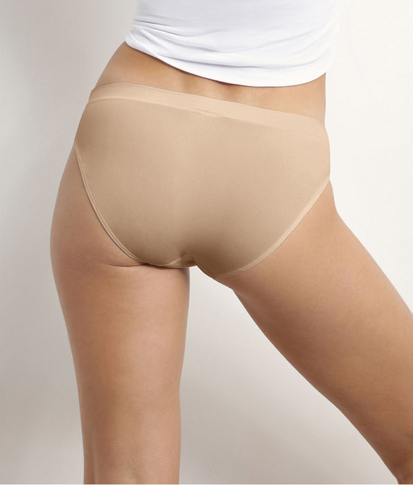 DIM Pacco da 2 slip donna senza cuciture in microfibra color carne DIM Pockets