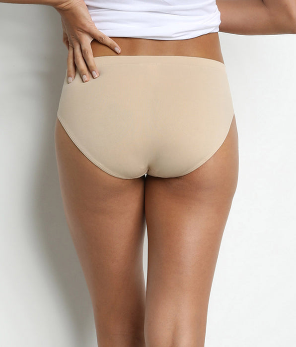 DIM Pacco da 2 slip a vita alta in microfibra senza cuciture New Skin Les Pockets Eco