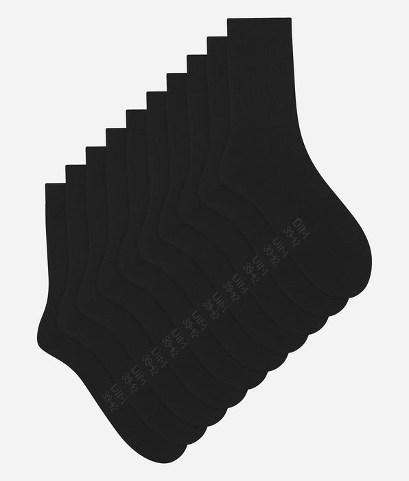 DIM Pacco da 5 calze da uomo nere EcoDim Sport