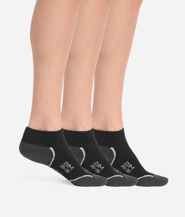DIM Pacco da 3 paia di calzini corti Light Impact da donna - Dim Sport