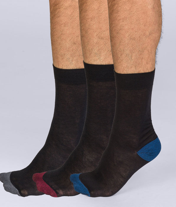 DIM Pacco da calze in cotone da uomo, stile mix and match, da 3 pezzi