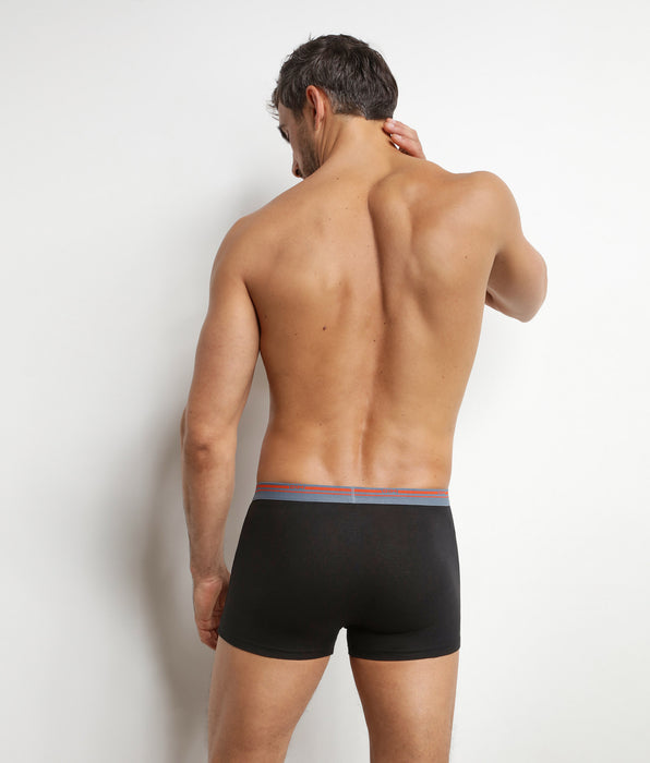 DIM Pacco da 2 boxer in cotone elasticizzato nero da uomo Daily Colors