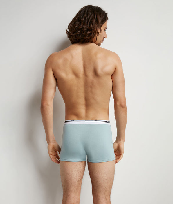 DIM Pacco da 3 boxer da uomo in cotone elasticizzato Blu Grigio Colori Classici