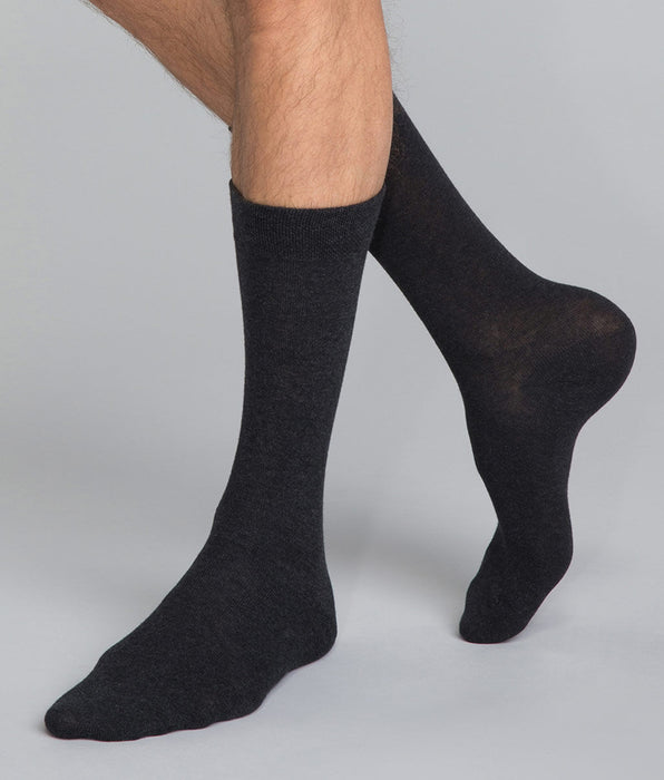 DIM Calze in cotone X3 uomo antracite Basic Cotton
