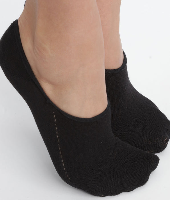 DIM Calzini corti da donna speciali per scarpe da ginnastica in cotone Nero Dim Invisifit