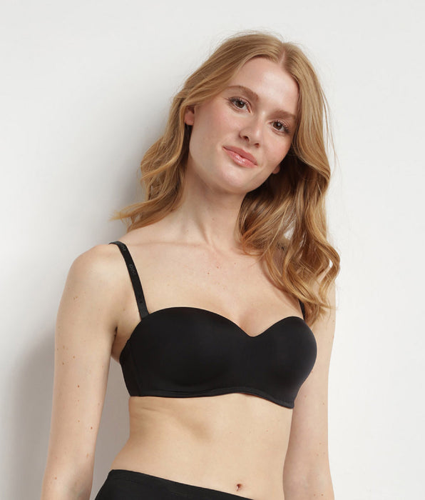DIM Reggiseno senza ferretto nero per donna InvisiFree