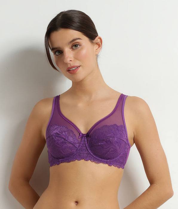 DIM Reggiseno a coppa Violet in pizzo Generous Essentiel