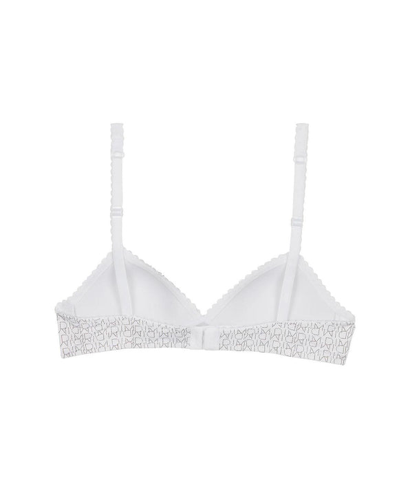 DIM Reggiseno a triangolo bianco con logo stampato DIM Touch Girl