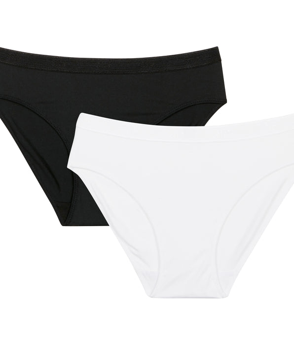DIM Pacco da 2 slip bianchi da bambina - Pockets Micro