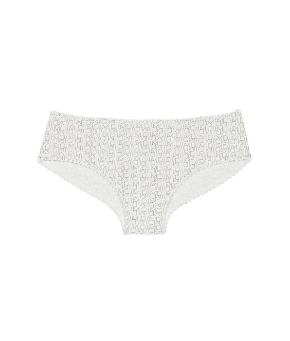DIM Shorty bianco da bambina con stampa logo Dim Touch