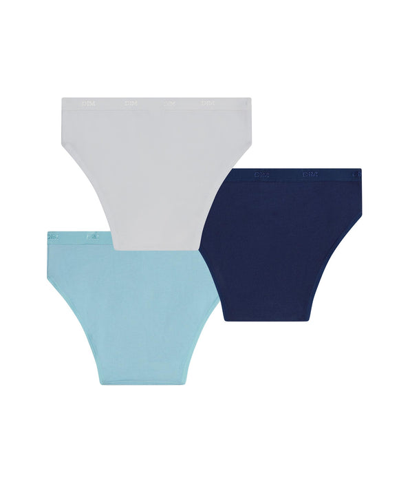 DIM Pacco da 3 slip da bambina Azur Les Pockets Ecodim Kids