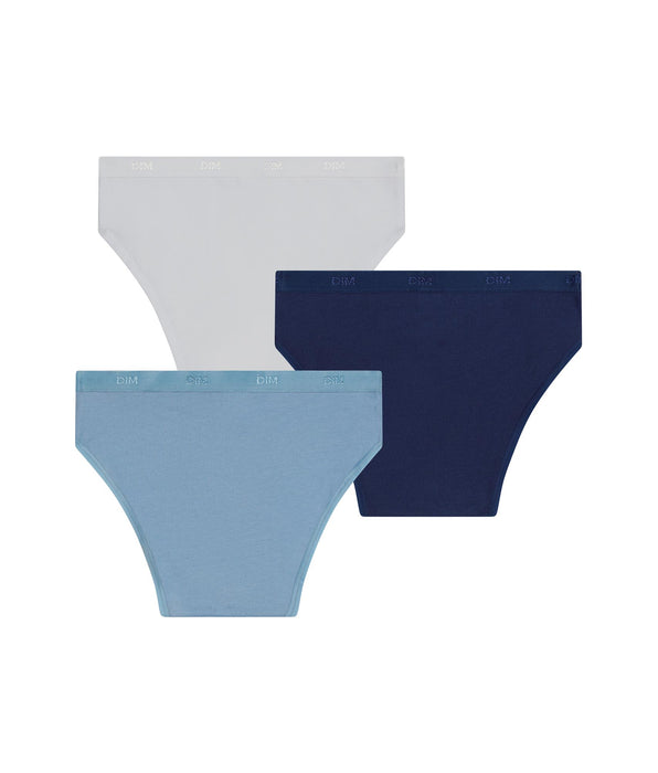 DIM Pacco da 3 mutandine da bambina Glacier Les Pockets Ecodim Kids