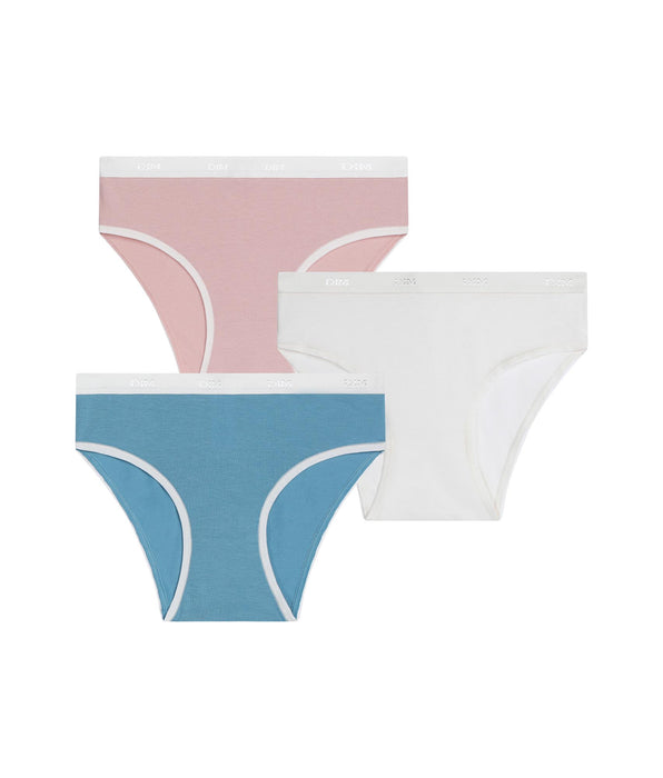 DIM Pacco da 3 slip da bambina perle Les Pockets Ecodim Kids