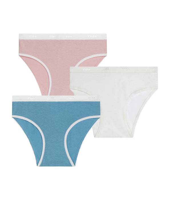 DIM Pacco da 3 slip da bambina perle Les Pockets Ecodim Kids