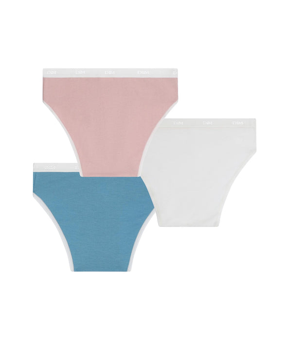 DIM Pacco da 3 slip da bambina perle Les Pockets Ecodim Kids