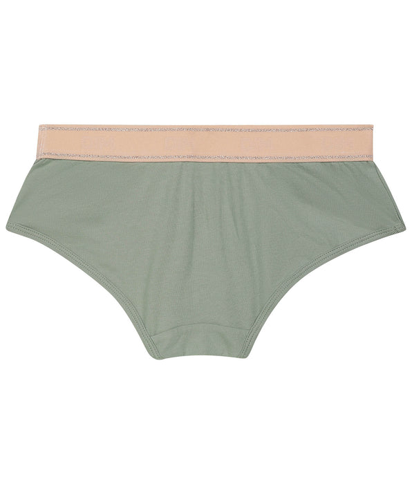 DIM Shorty da bambina in verde salvia e rosa Dim Sport
