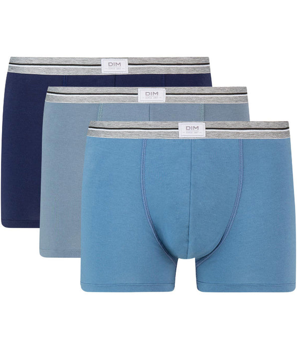 DIM Pacco da 3 boxer in denim grigio e cotone elasticizzato Ultra Resist