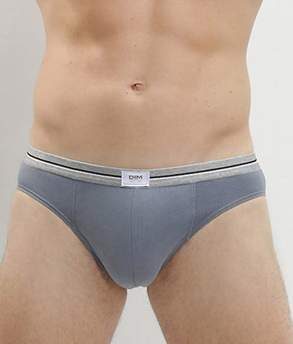 DIM Pacco da 3 slip grigio denim blu in cotone elasticizzato resistente Ultra Resist