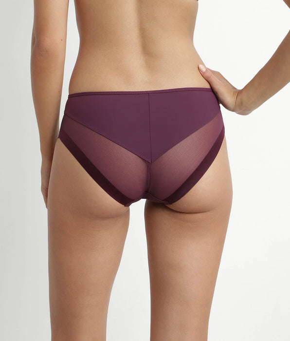 DIM Slip donna microfibra e tulle Plum Dim Generous