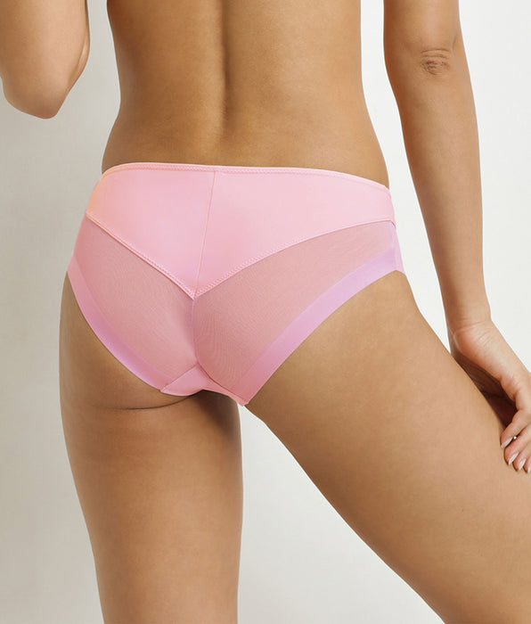 DIM Slip da donna semitrasparente rosa floreale DIM Generous