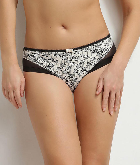 DIM Slip da donna in microfibra e tulle con motivo palma Dim Generous