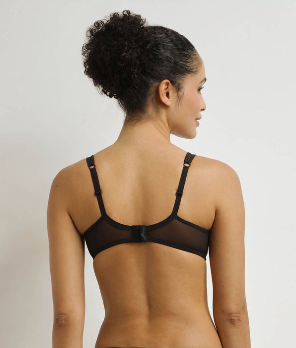 DIM Reggiseno nero con ferretto Generous Broderie