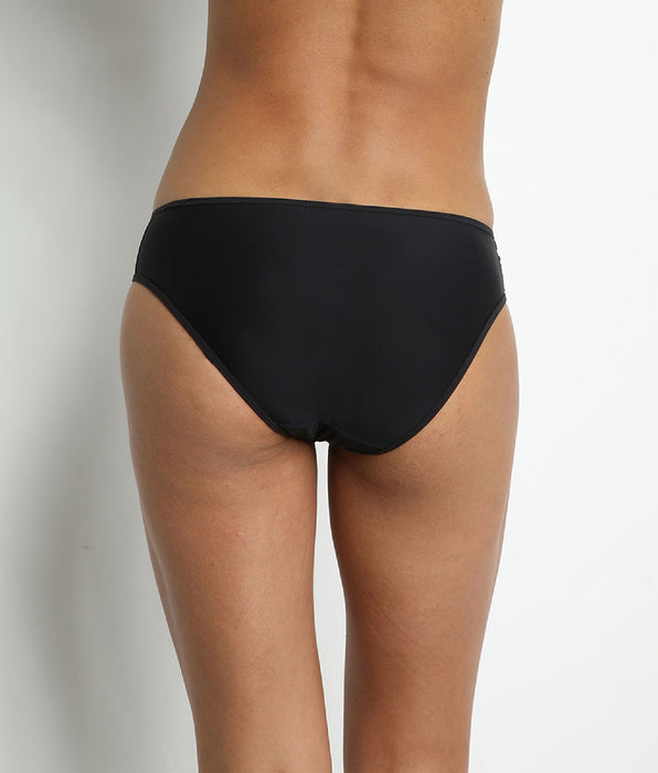 DIM Slip nero in microfibra Generous Broderie