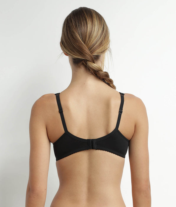 DIM Reggiseno push-up con ferretto Nero Generous Cotone Bio Dim