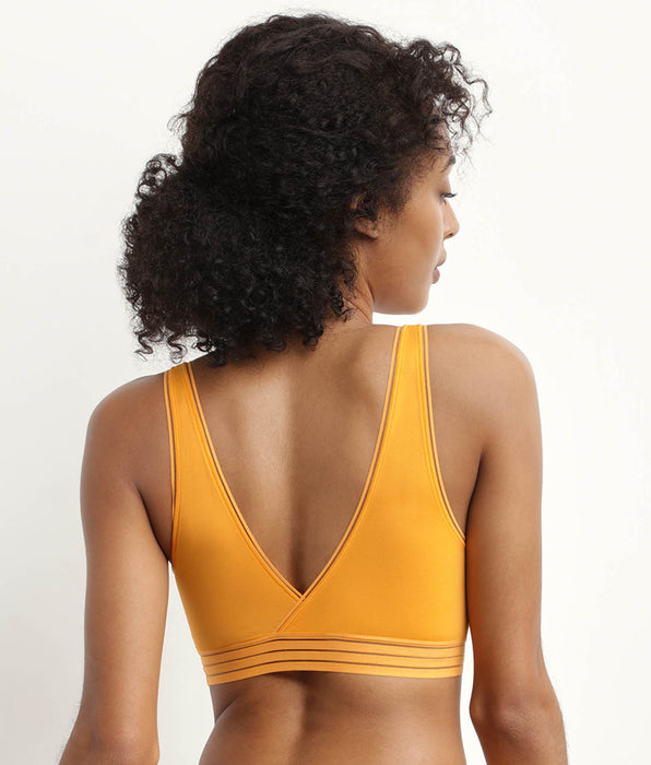 DIM Reggiseno a triangolo senza ferretto in microfibra gialla Oh My Dim's