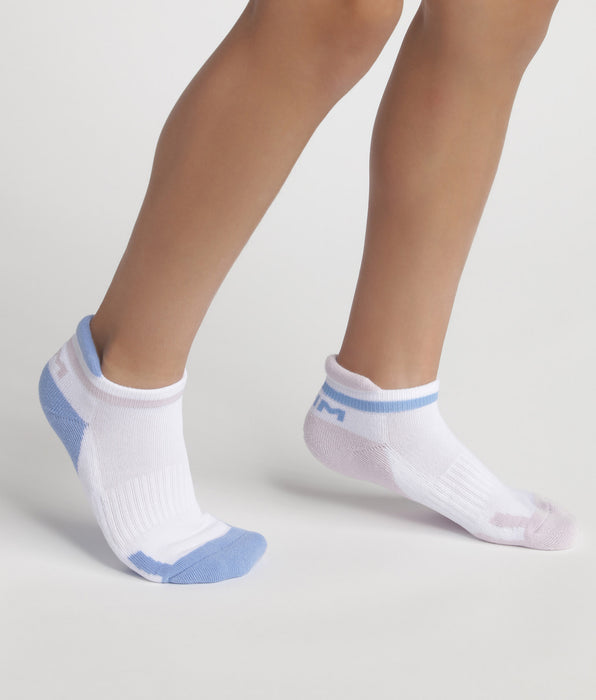DIM Pacco da 2 calze retrò unisex Lila Blu Dim Sport