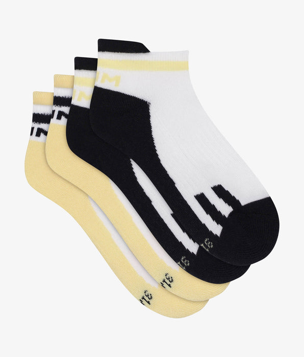 DIM Pacco da 2 calze unisex retrò giallo navy Dim Sport