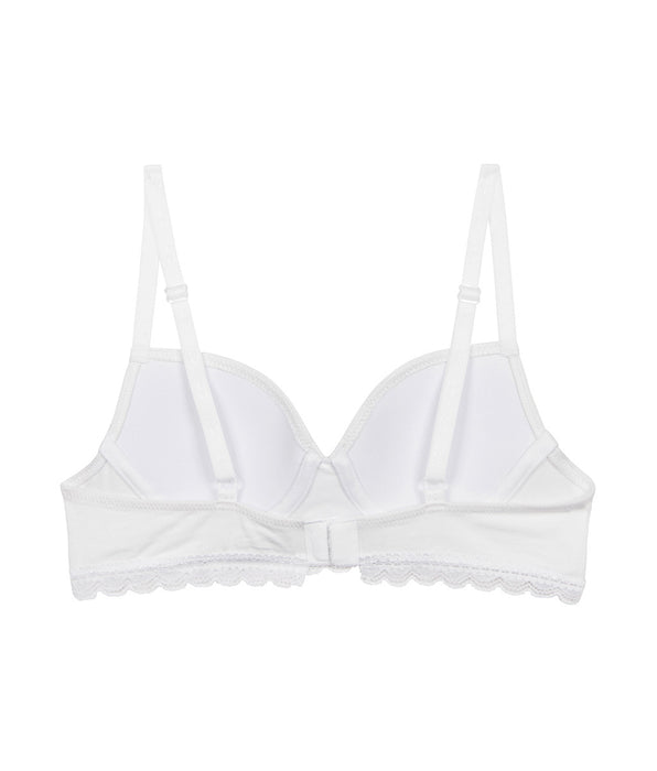 DIM Reggiseno bambina in cotone elasticizzato con coppa sagomata Bianco Dim Trendy