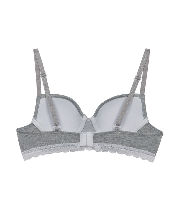 DIM Reggiseno bambina in cotone elasticizzato con coppa sagomata Grigio Dim Trendy