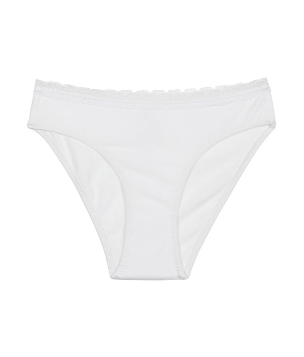 DIM Bambina in cotone elasticizzato slip in cotone bianco Dim trendy