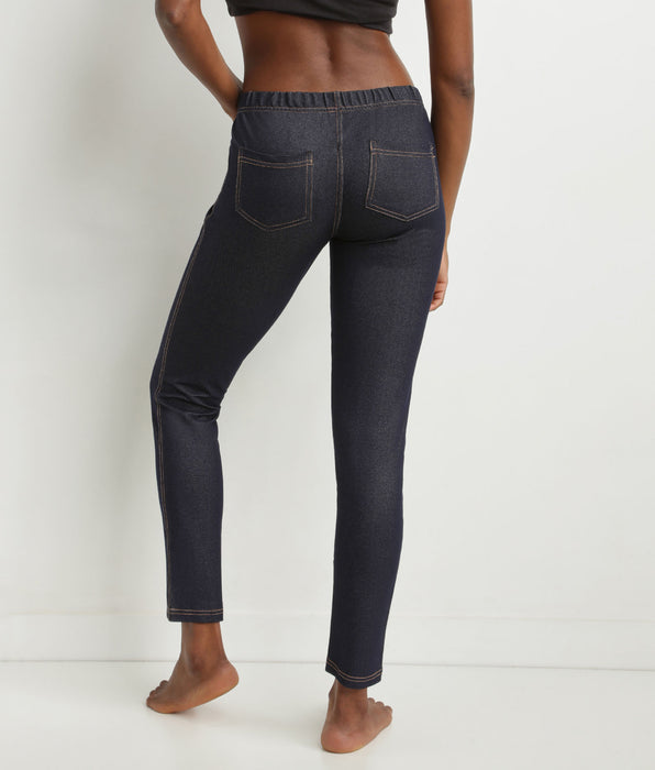 DIM Leggings donna in denim blu con tasche Dim Relax & Go