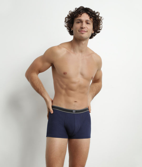 DIM Boxer Uomo Blu Scuro in Cotone Modal a Costine Dim Elegante