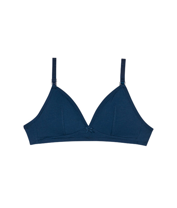 DIM Reggiseno a triangolo con ferretto in cotone bio Bleu Marin Skin Care