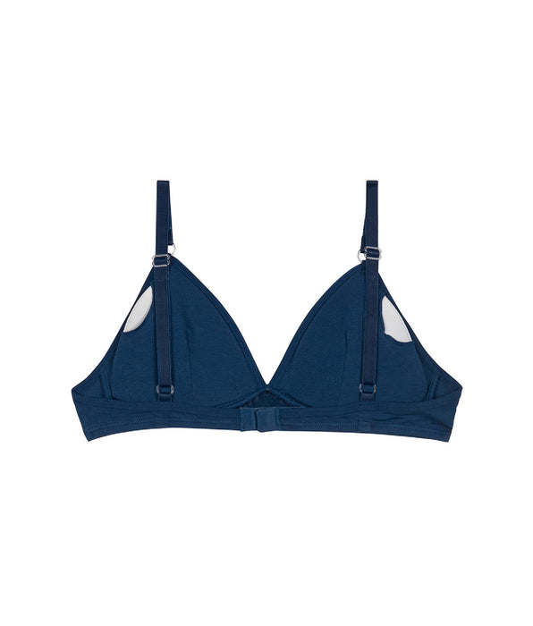 DIM Reggiseno a triangolo con ferretto in cotone bio Bleu Marin Skin Care