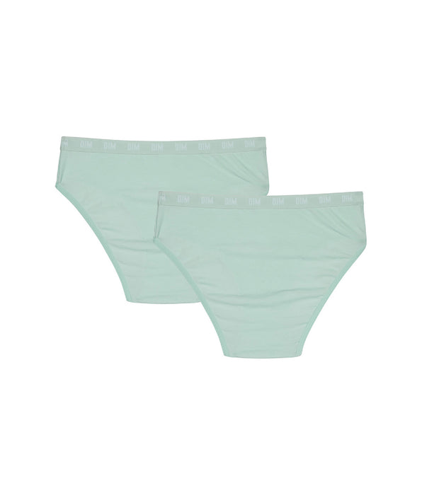 DIM Pacco da 2 slip in cotone bio blu pastello per bambina Dim Skin Care