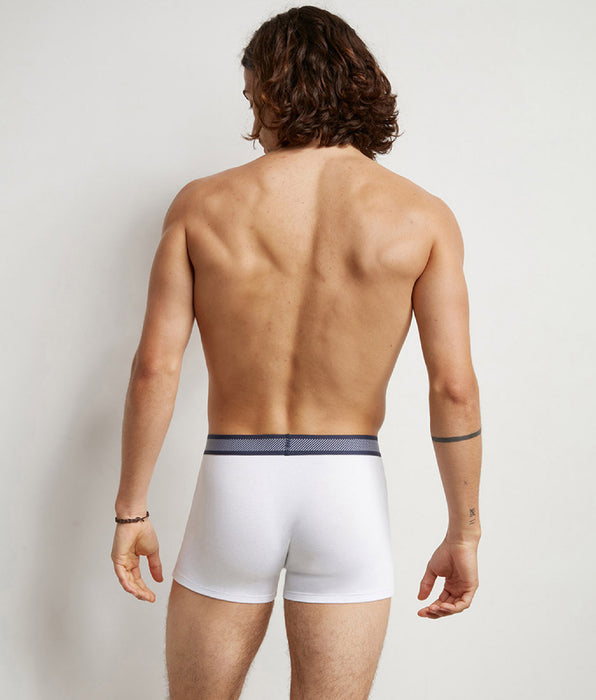 DIM Boxer Uomo in cotone modal a righe in vita Bianco Dim Smart