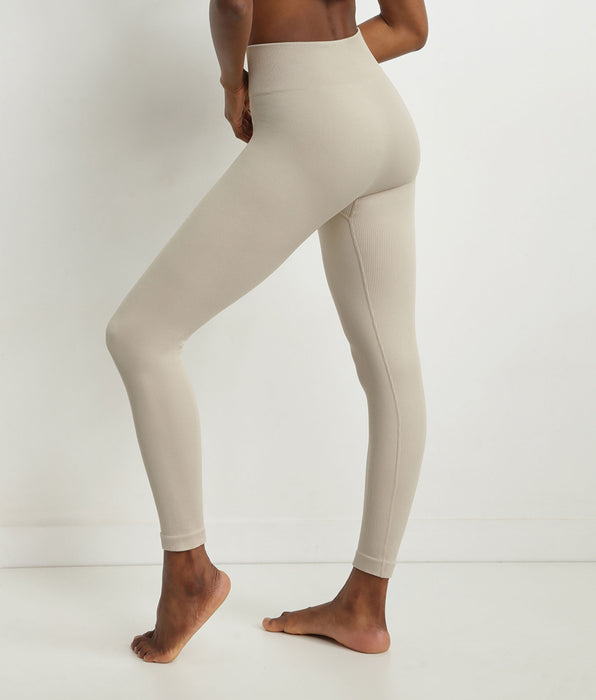 DIM Leggings da donna in maglia a costine beige Dim Comfywear