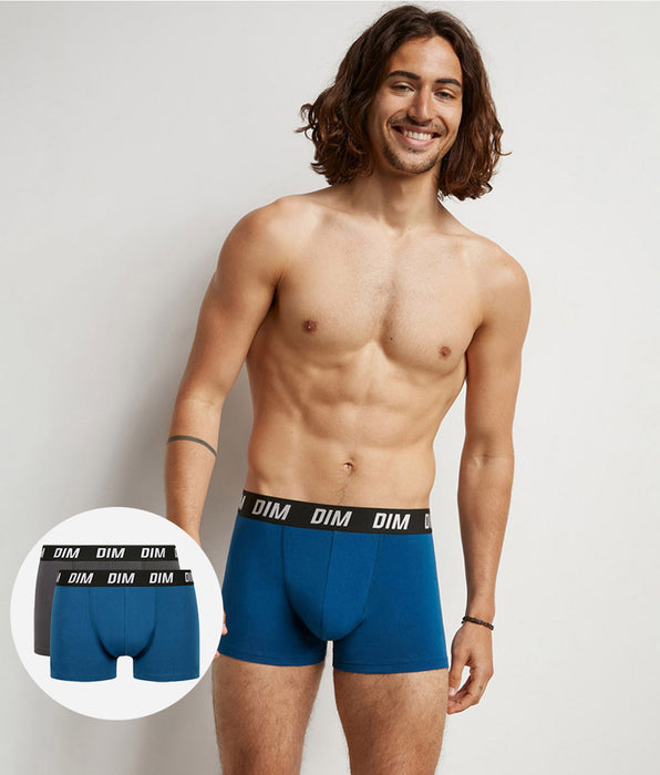 DIM Dim Sport  Parma Blue Pack of 2 men's boxers with active temperature regulation