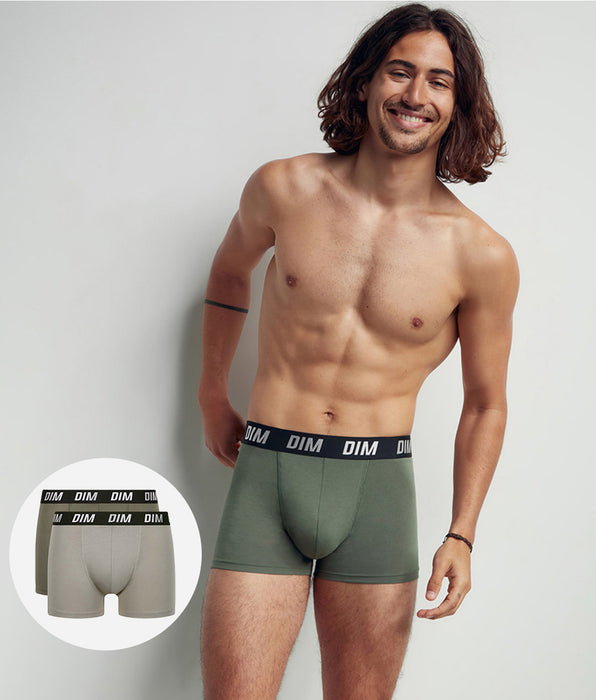 DIM Pacco da 2 boxer termoregolazione attiva Uomo Regul Activ Verde