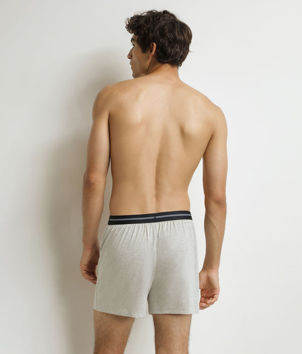 DIM Boxer da uomo in cotone grigio screziato DIM Icons