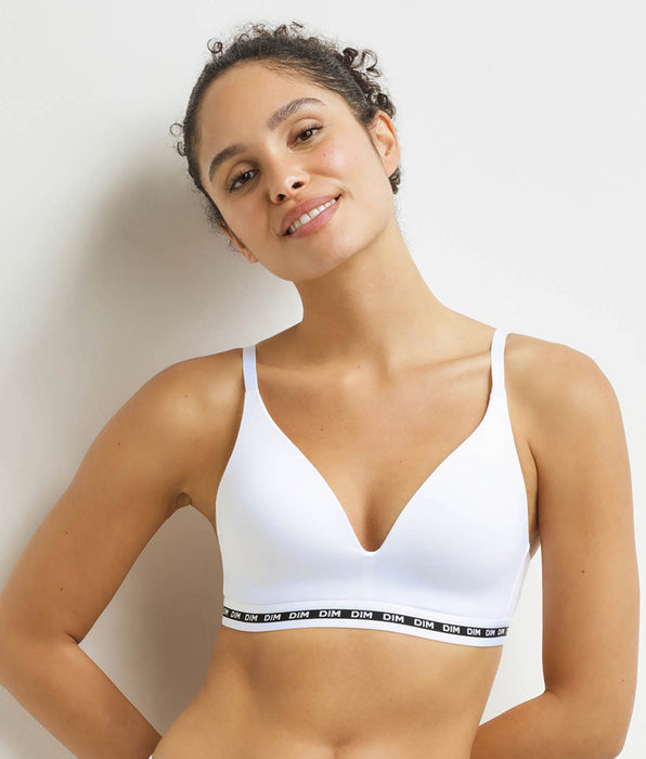 DIM Reggiseni a triangolo imbottiti bianchi DIM Icons