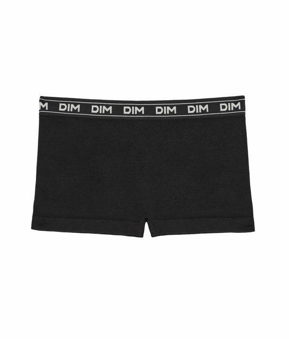 DIM Boxer bambino in cotone modal a costine nero DIM Icons